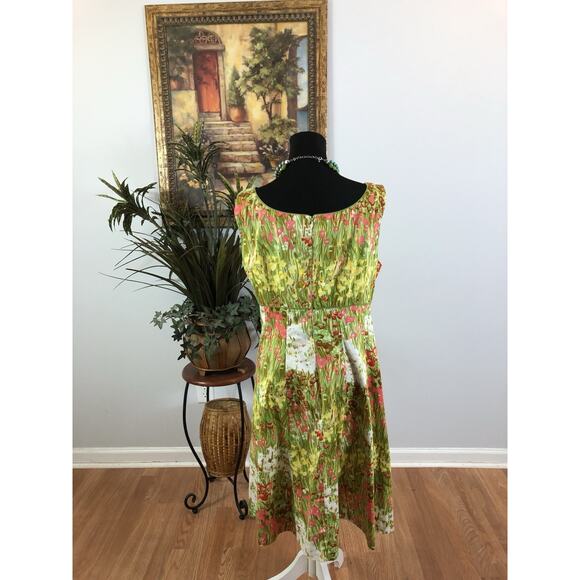 New Directions Women Dress 18W Boho Artsy Lagenlook Summer Sleeveless Zipper Bck - Picture 5 of 9